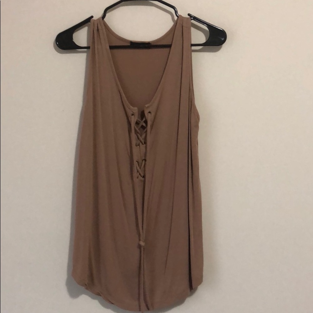 Camel colored V Neck.